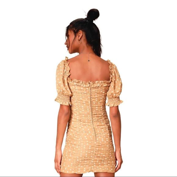 Finders Keepers Polka Dot Ruched Bodycon Dress - Picture 2 of 9